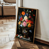 Floral 1215 Canvas Art 60 x 40 cm / Black