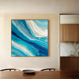 Abstract 1216 Canvas Art 60 x 60 cm / Black
