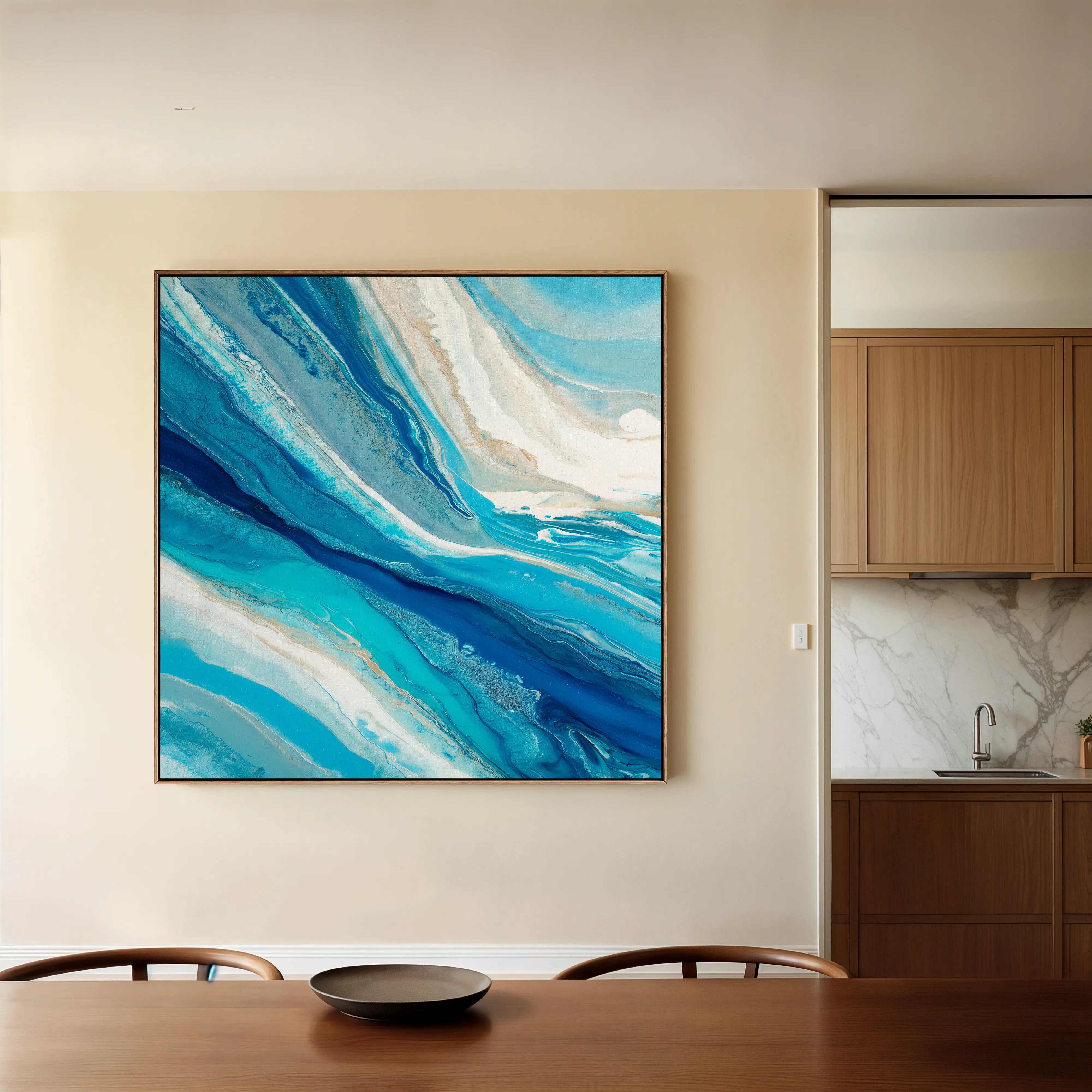 Abstract 1216 Canvas Art 60 x 60 cm / Black