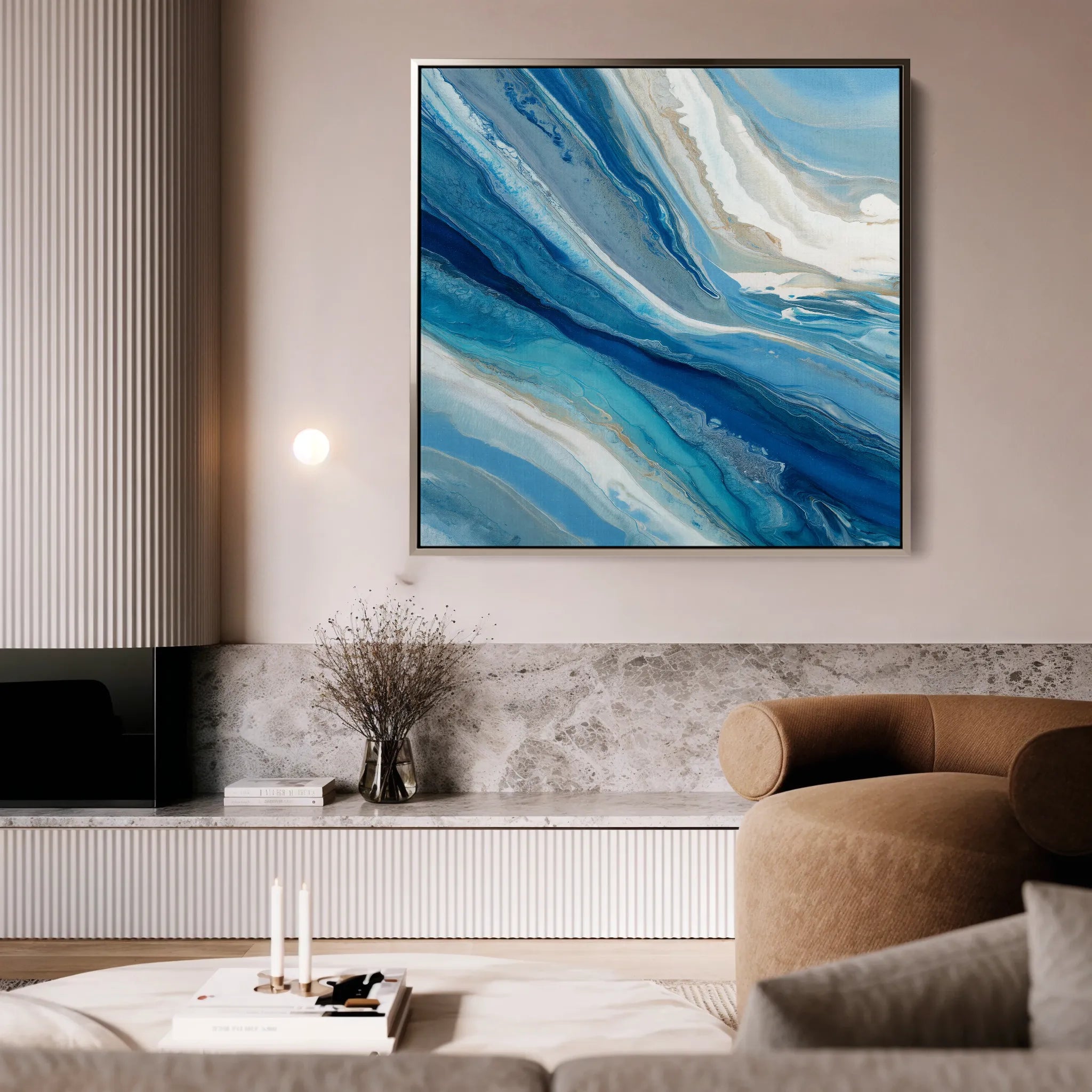 Abstract 1216 Canvas Art 60 x 60 cm / Black