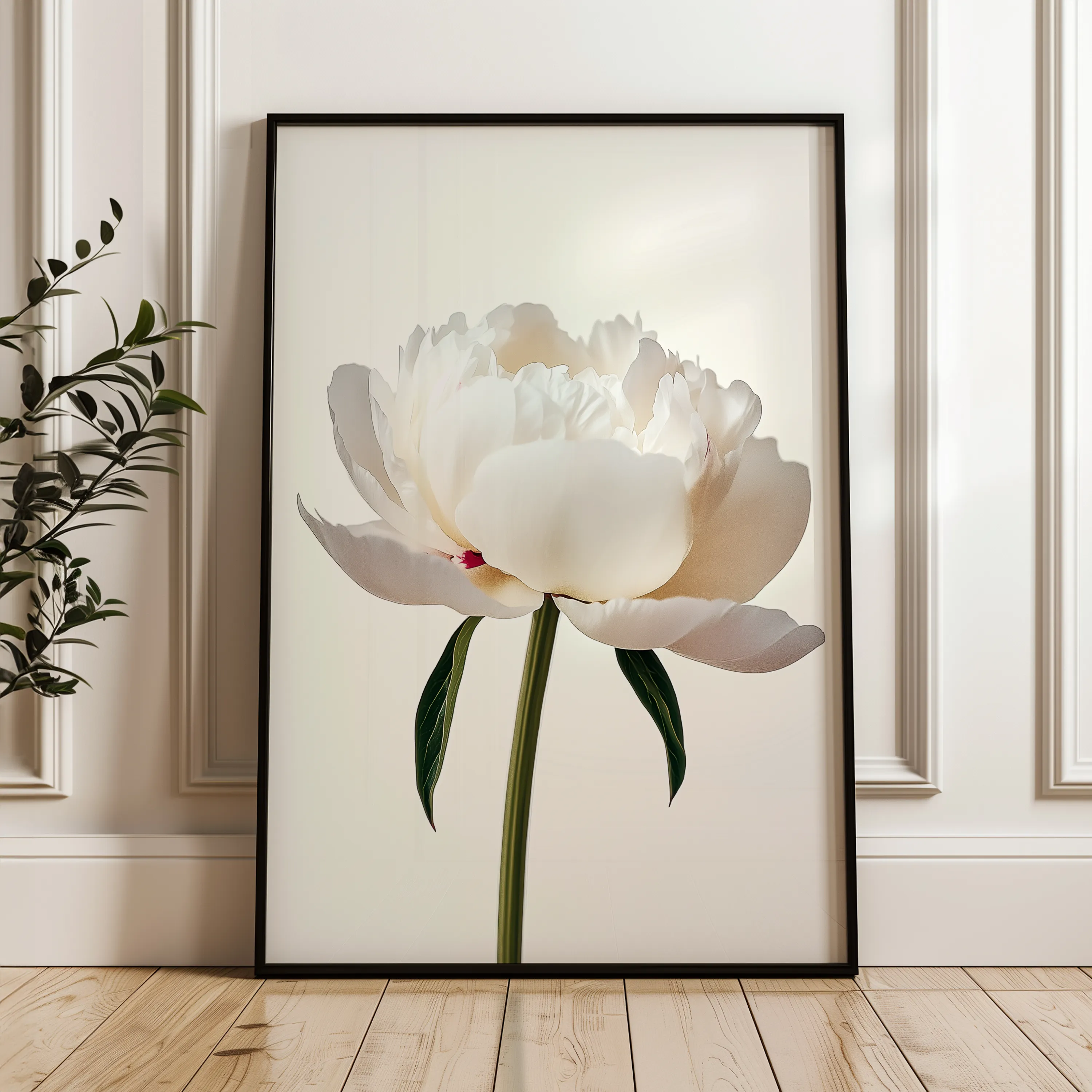 Floral 1216 Canvas Art 60 x 40 cm / Black
