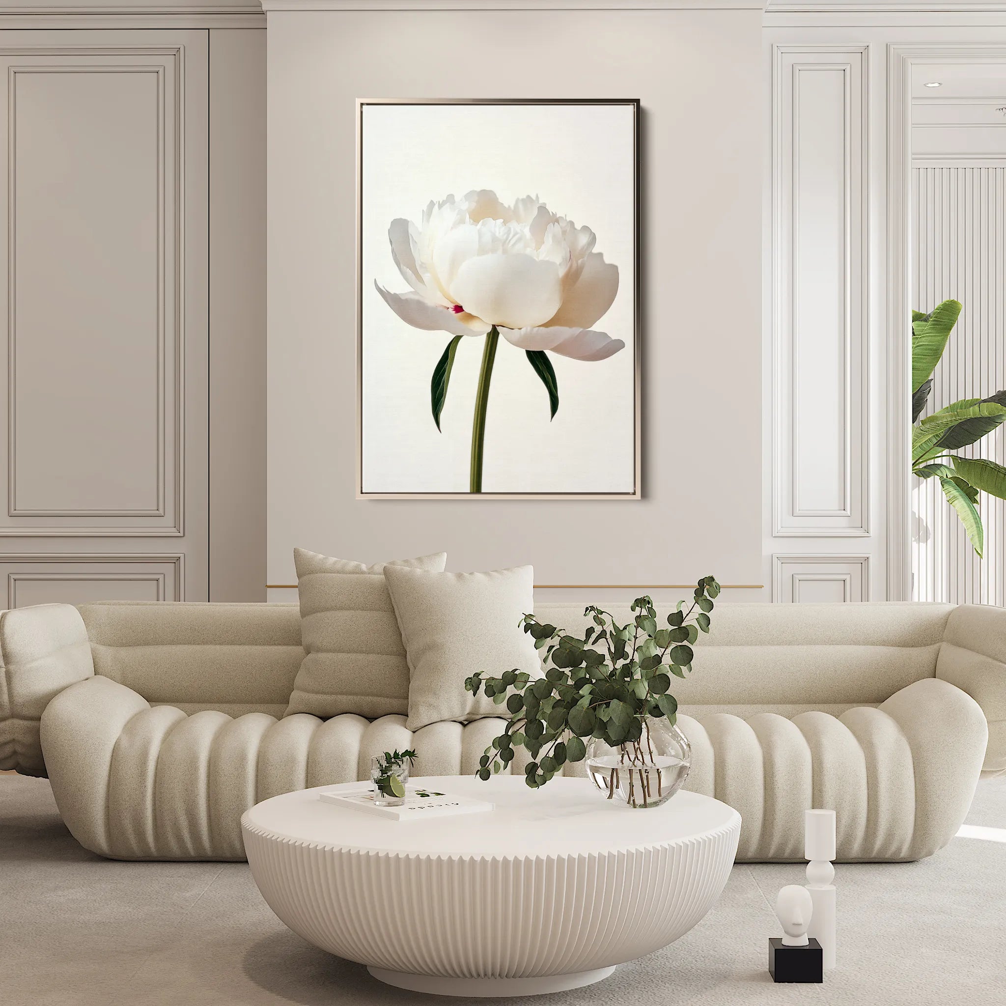 Floral 1216 Canvas Art 60 x 40 cm / Black