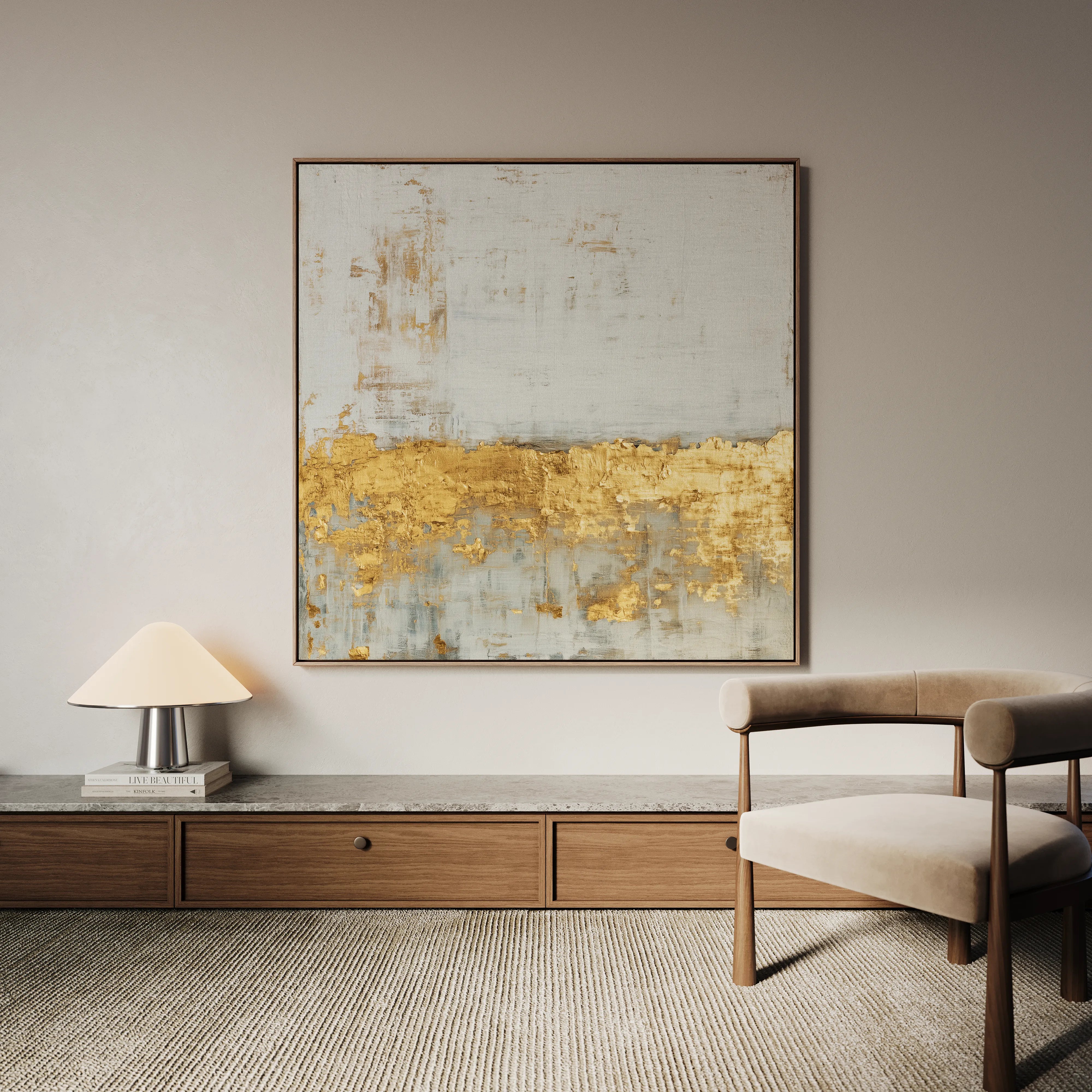Abstract 1217 Canvas Art 60 x 60 cm / Black