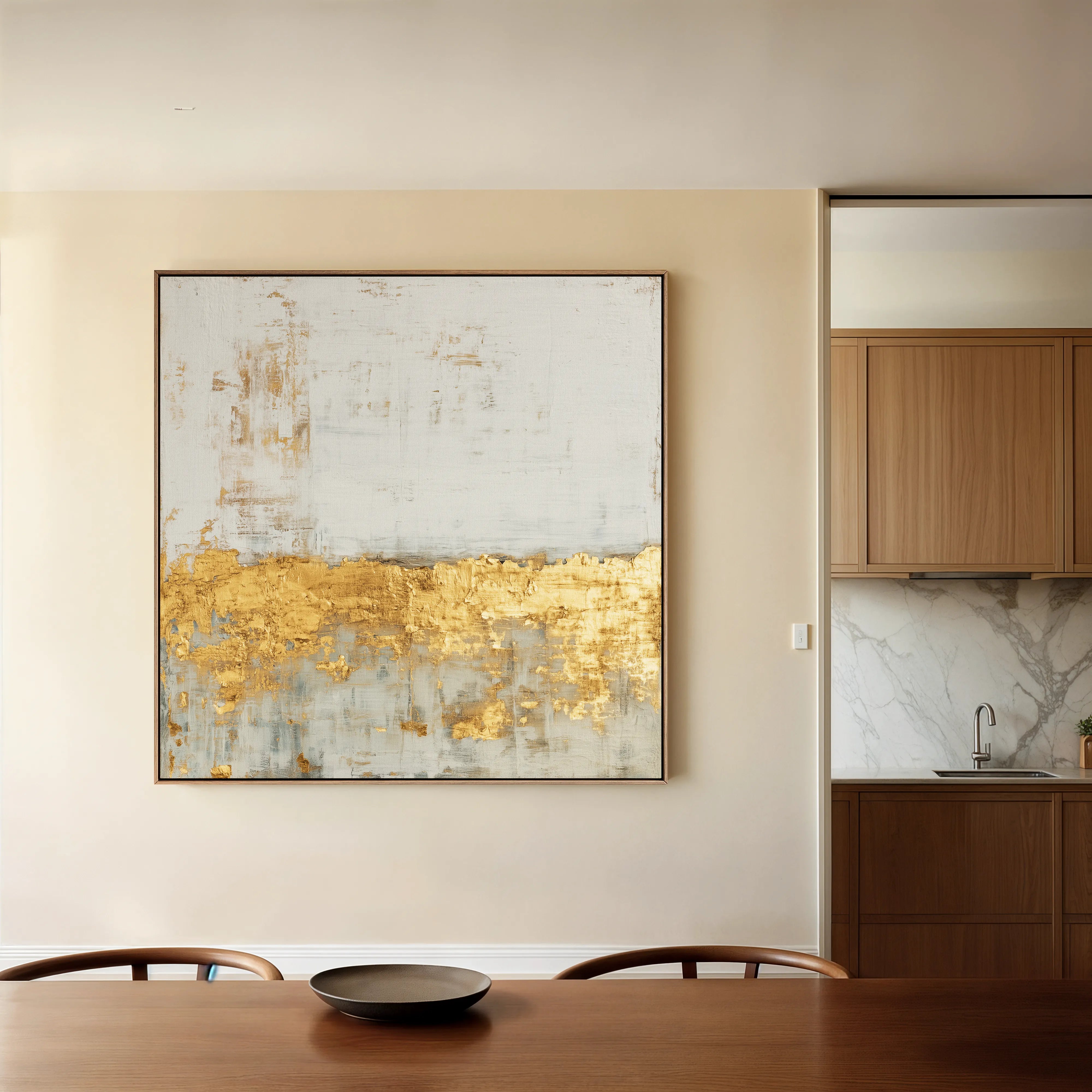 Abstract 1217 Canvas Art 60 x 60 cm / Black