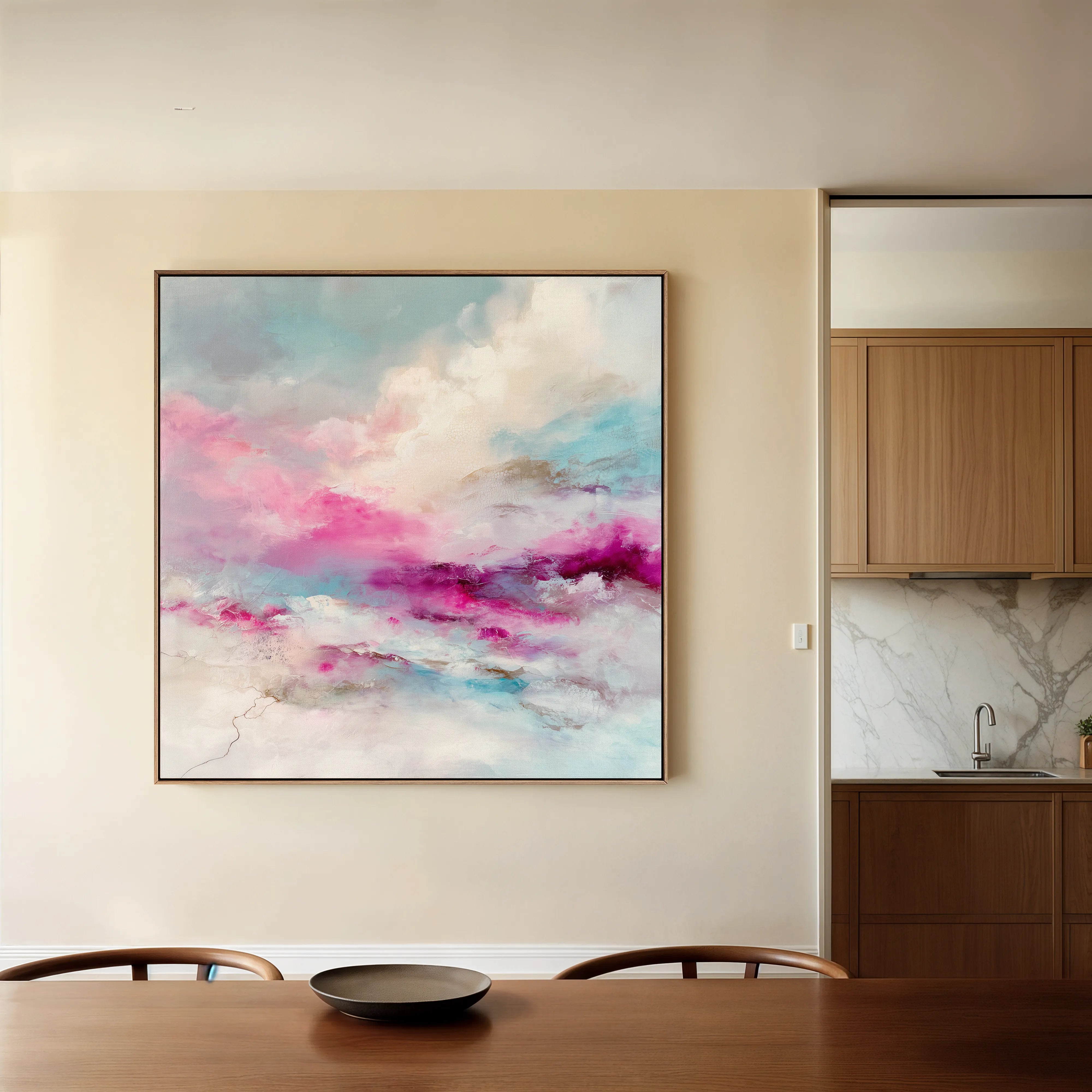 Abstract 1218 Canvas Art 60 x 60 cm / Black