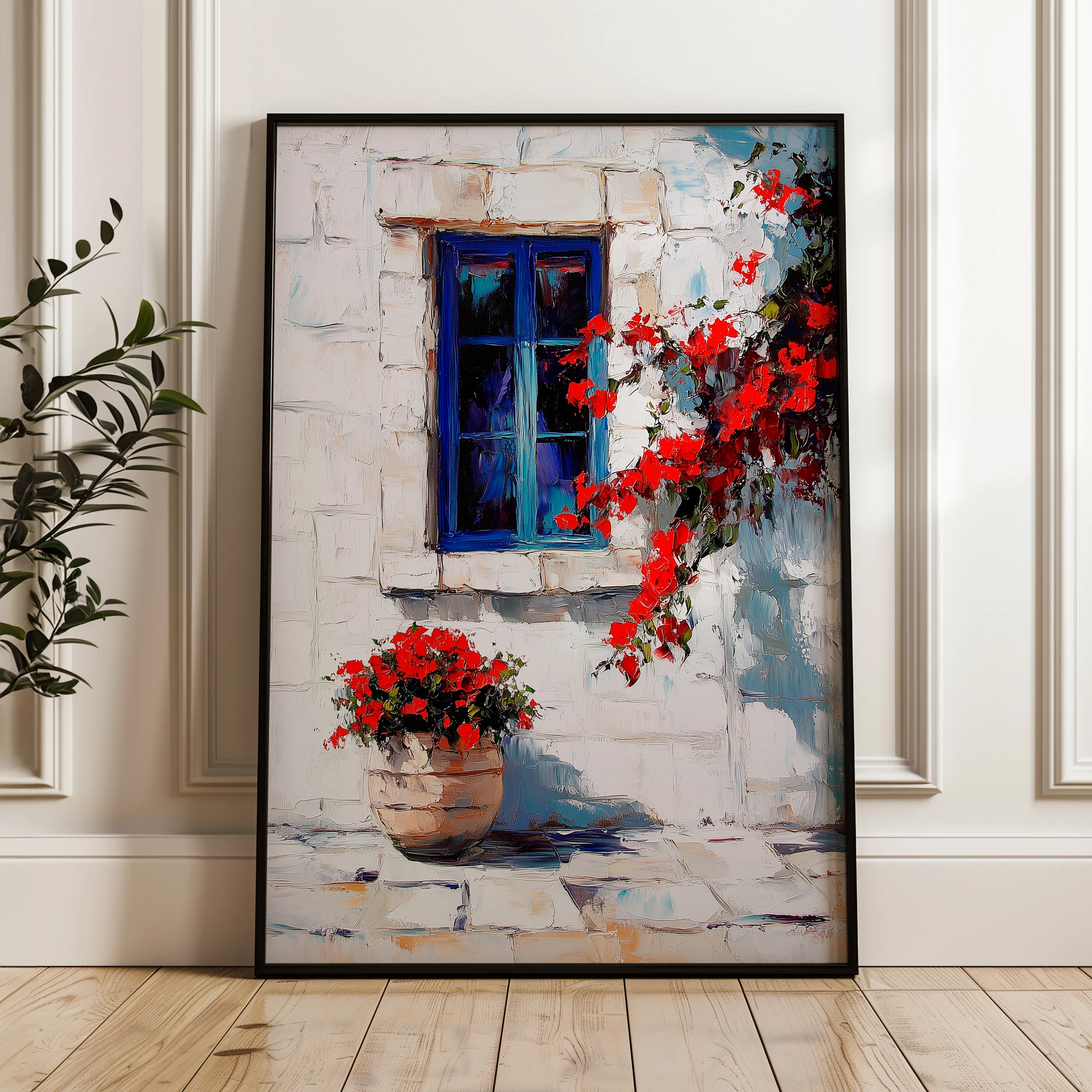 Floral 1218 Canvas Art 60 x 40 cm / Black