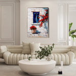 Floral 1218 Canvas Art 60 x 40 cm / Black