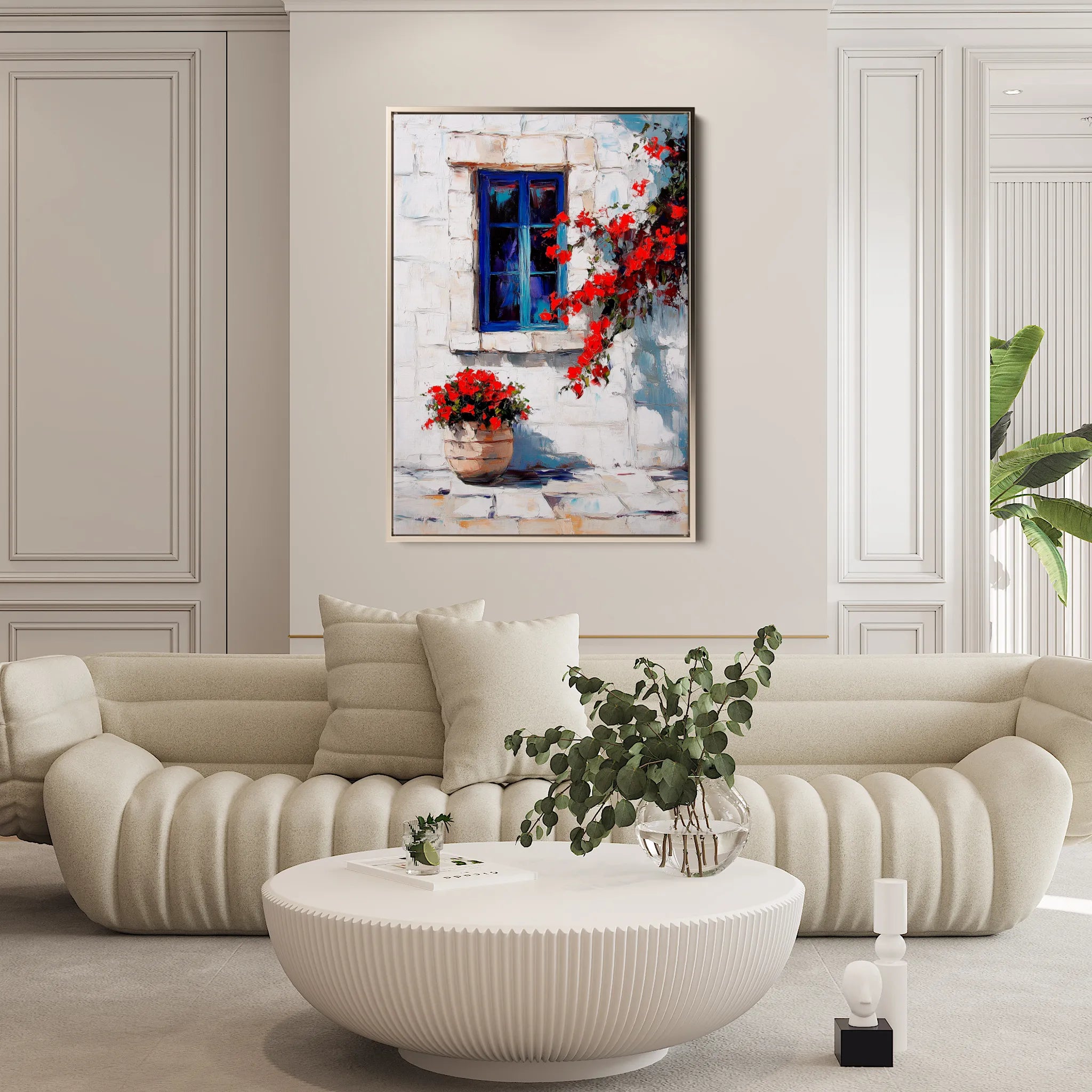 Floral 1218 Canvas Art 60 x 40 cm / Black