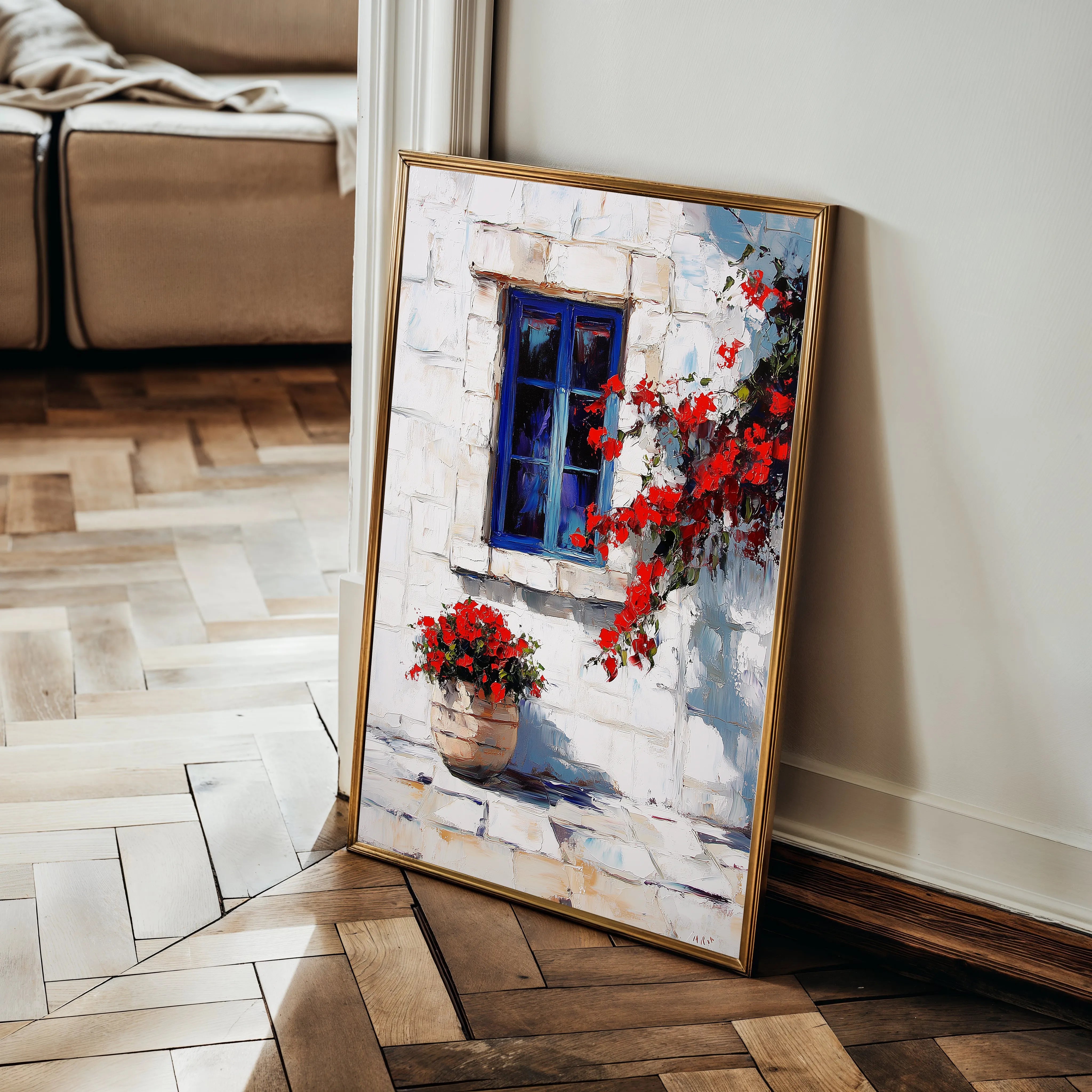 Floral 1218 Canvas Art 60 x 40 cm / Black