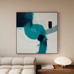 Abstract 1219 Canvas Art 60 x 60 cm / Black