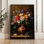 Floral 1219 Canvas Art 60 x 40 cm / Black