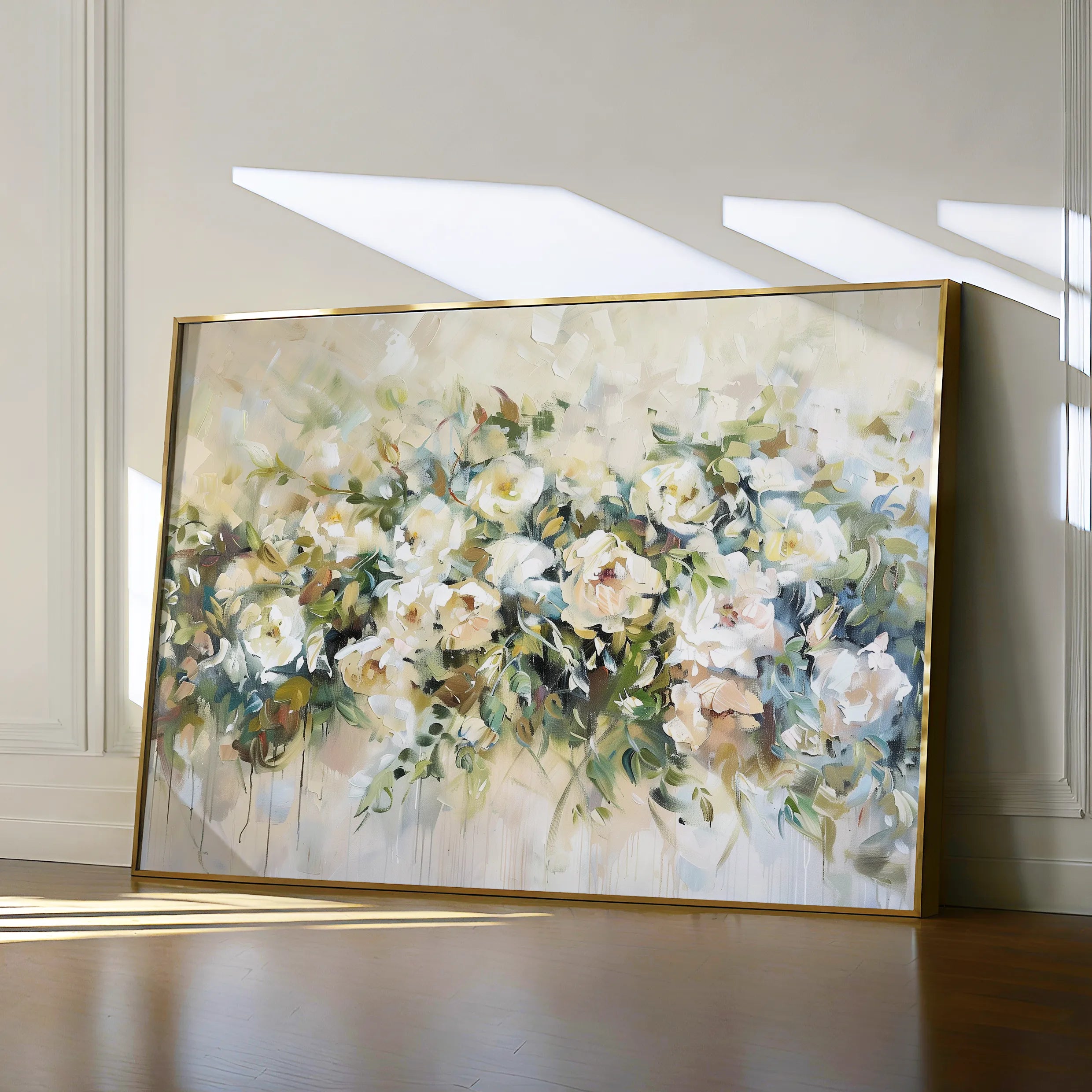 Floral 122 Canvas Art 60 x 40 cm / Black