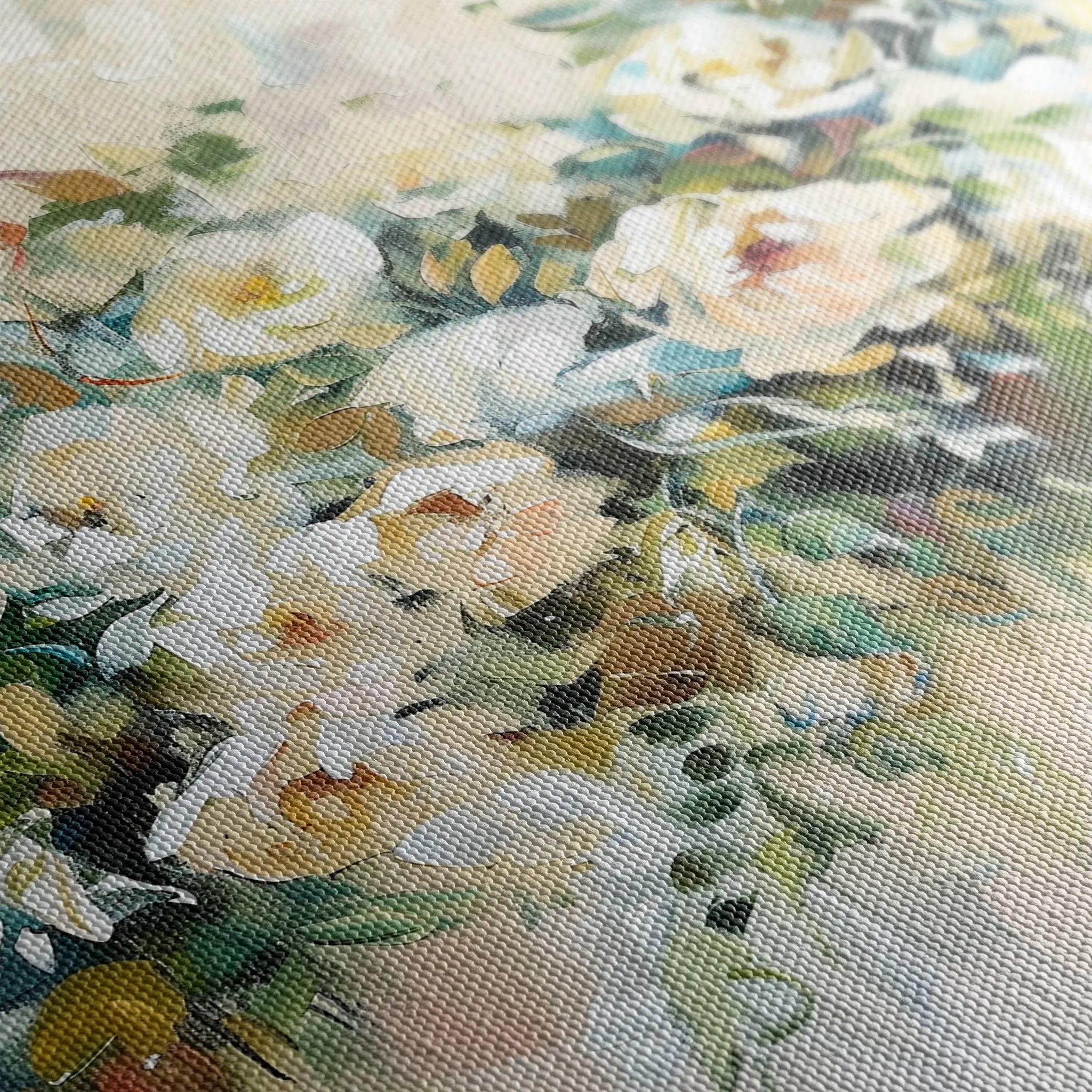 Floral 122 Canvas Art 60 x 40 cm / Black