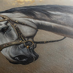 Horses 122 Canvas Art 60 x 40 cm / Black