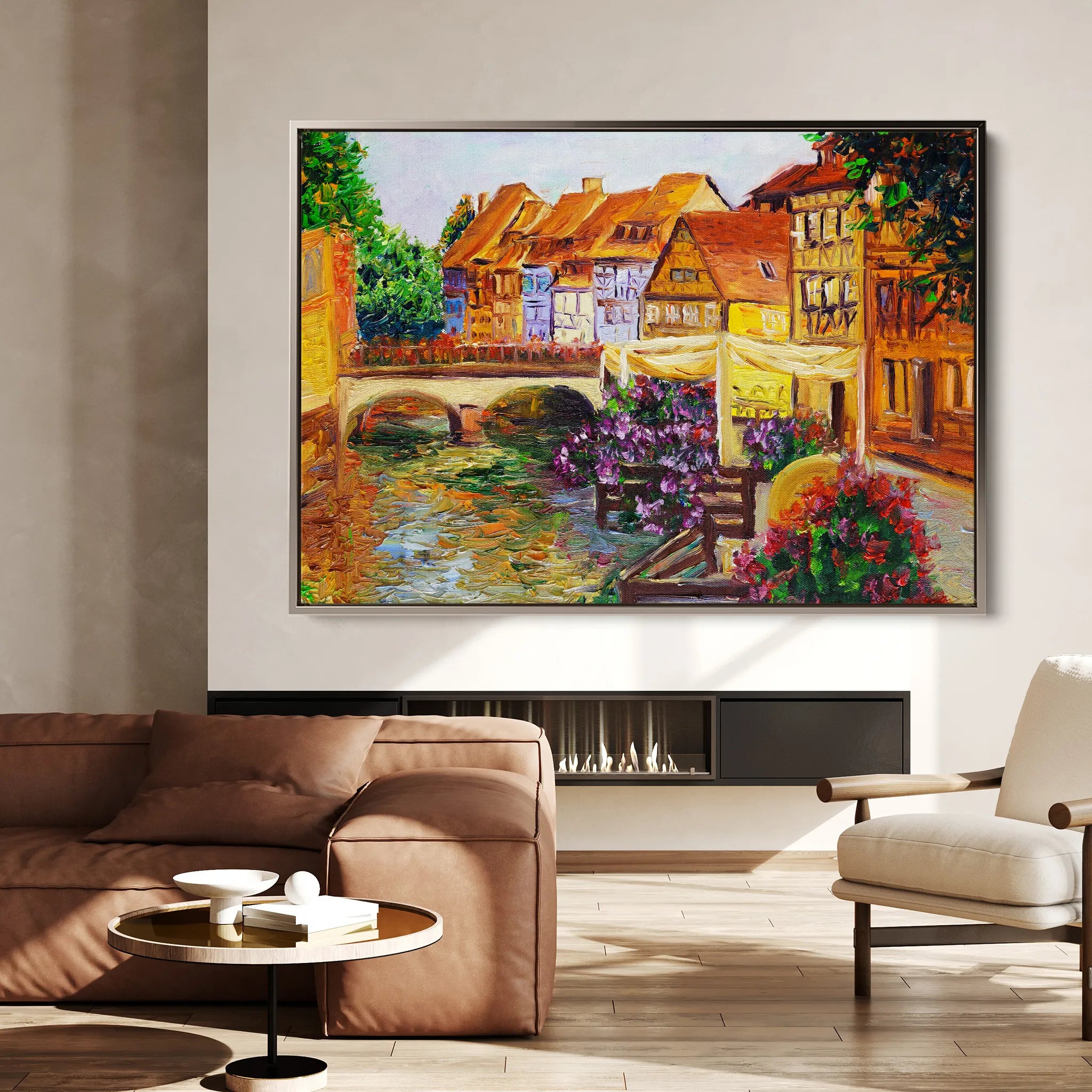 Landscape 122 Canvas Art 60 x 40 cm / Black
