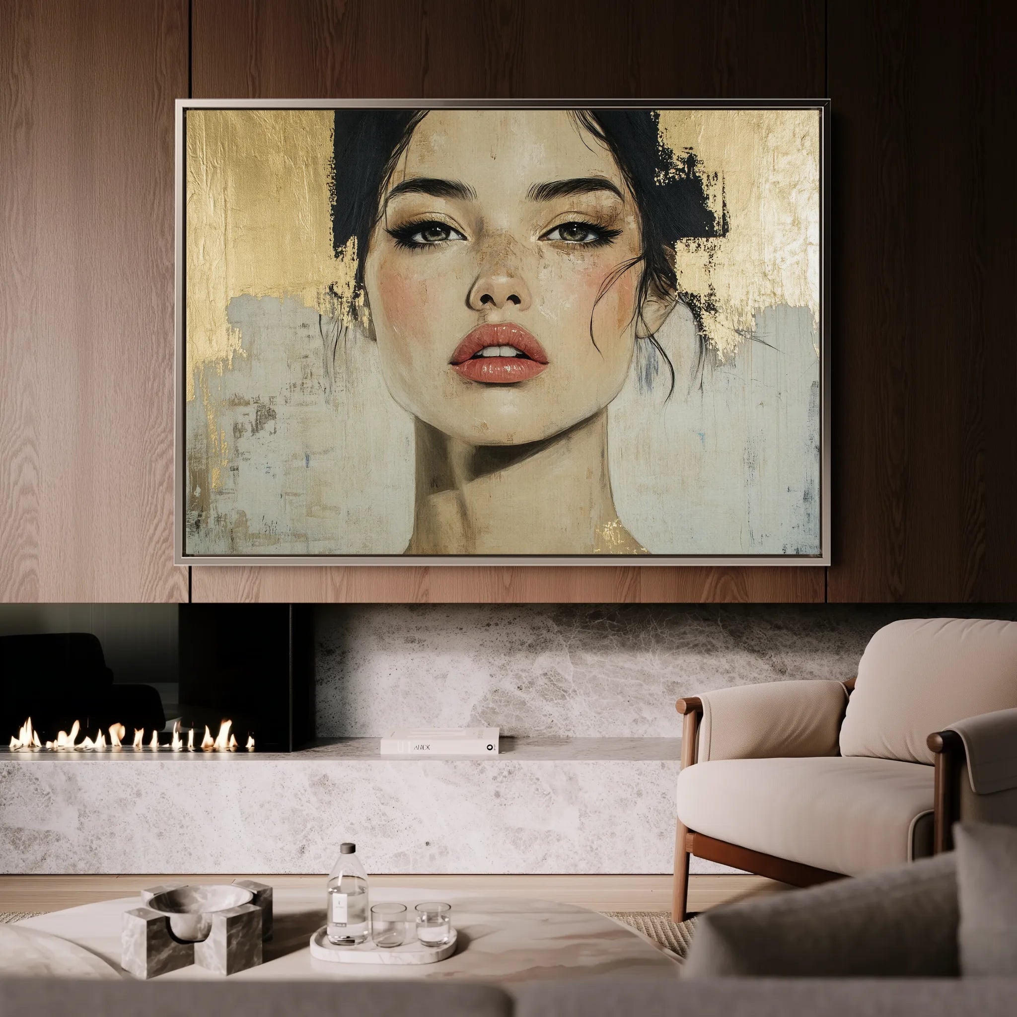 Portrait 122 Canvas Art 60 x 40 cm / Black