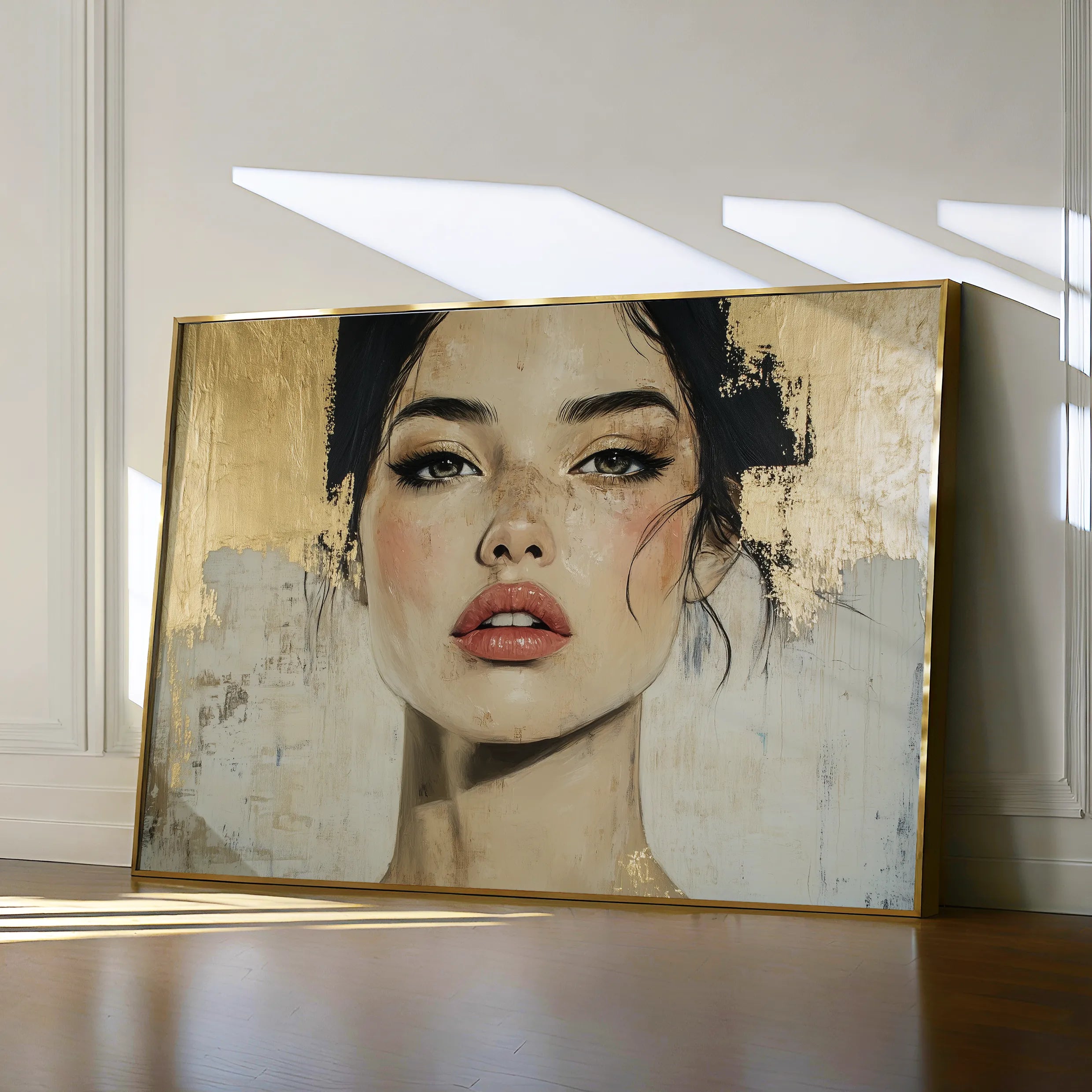 Portrait 122 Canvas Art 60 x 40 cm / Black