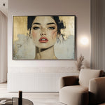 Portrait 122 Canvas Art 60 x 40 cm / Black