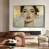 Portrait 122 Canvas Art 60 x 40 cm / Black