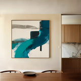 Abstract 1220 Canvas Art 60 x 60 cm / Black
