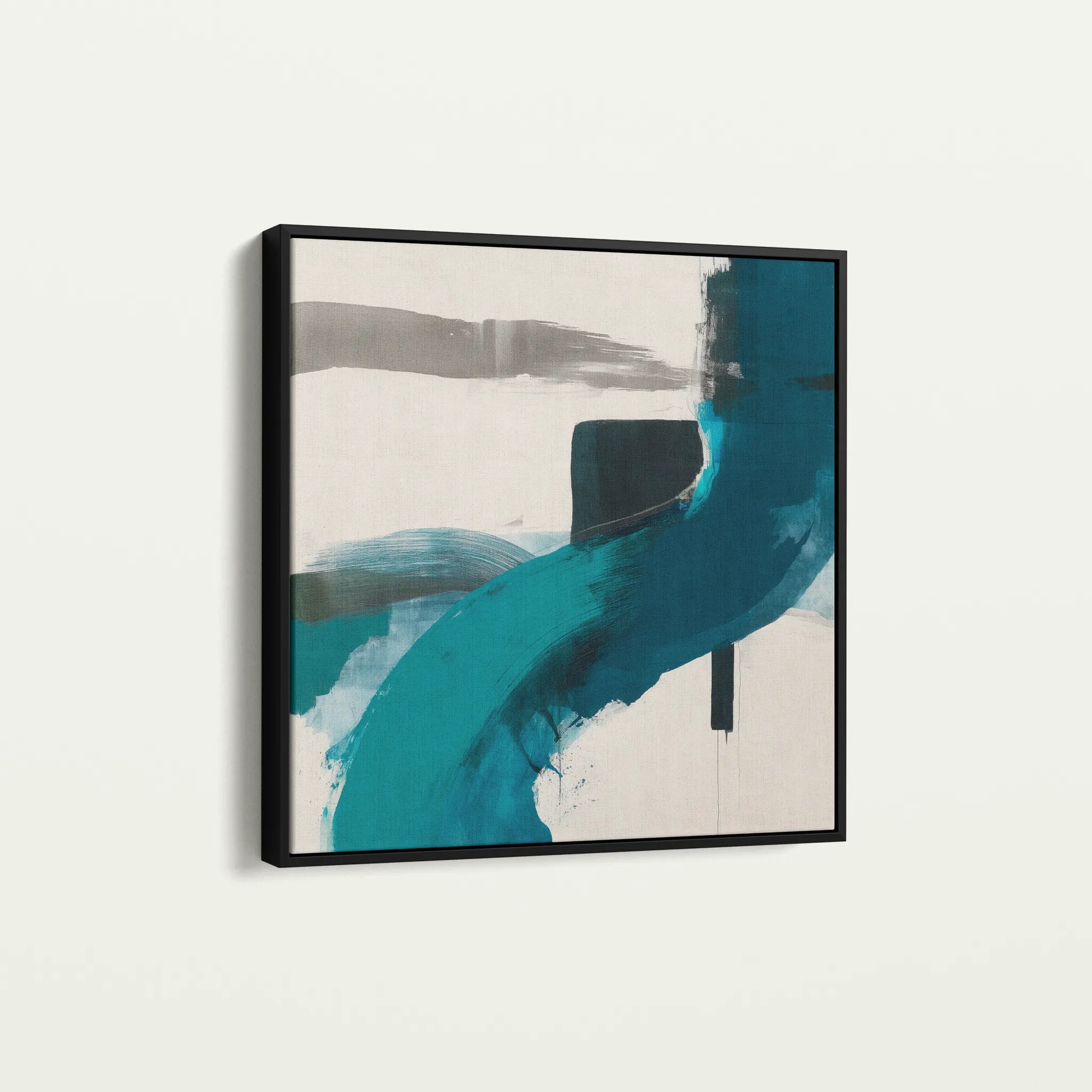 Abstract 1220 Canvas Art 60 x 60 cm / Black