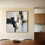 Abstract 1221 Canvas Art 60 x 60 cm / Black