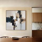 Abstract 1221 Canvas Art 60 x 60 cm / Black