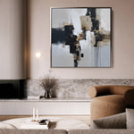 Abstract 1221 Canvas Art 60 x 60 cm / Black