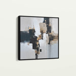 Abstract 1221 Canvas Art 60 x 60 cm / Black