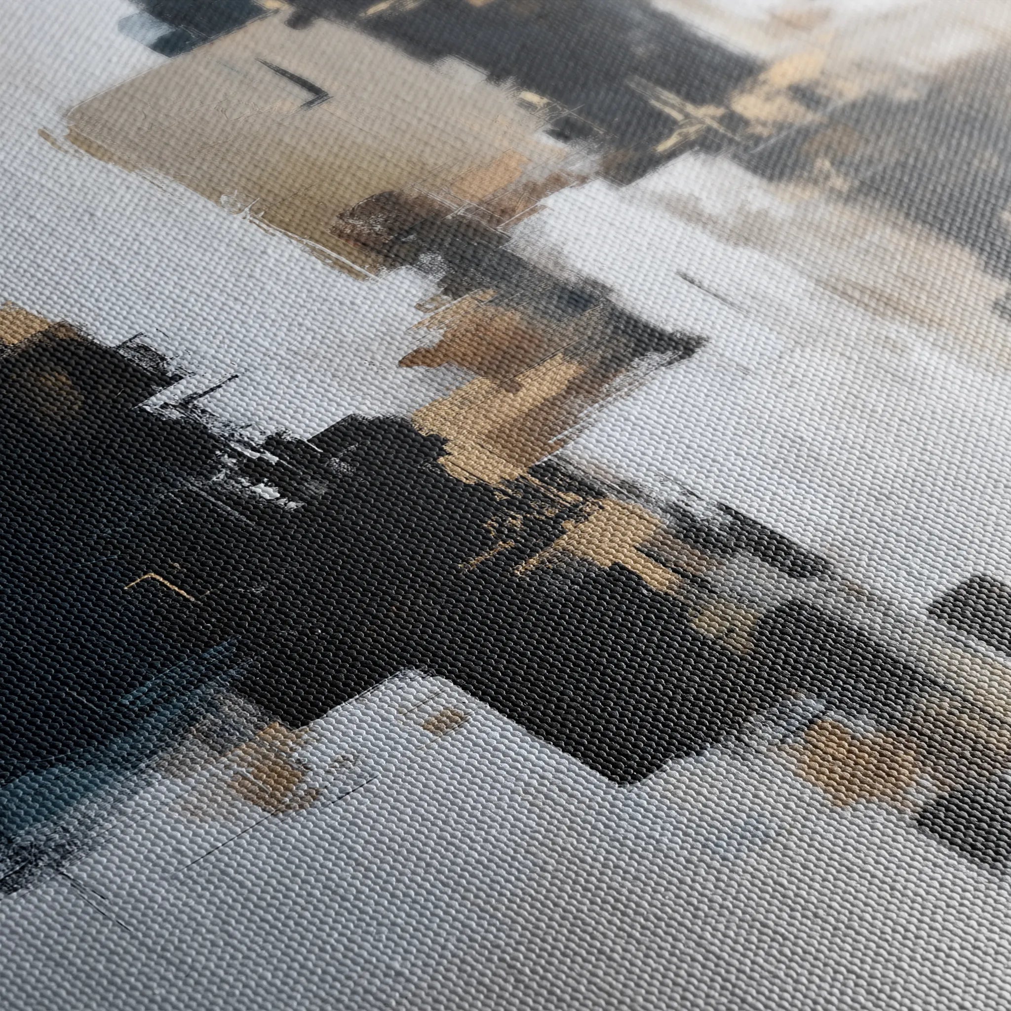 Abstract 1221 Canvas Art 60 x 60 cm / Black