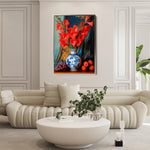 Floral 1221 Canvas Art 60 x 40 cm / Black
