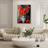 Floral 1221 Canvas Art 60 x 40 cm / Black
