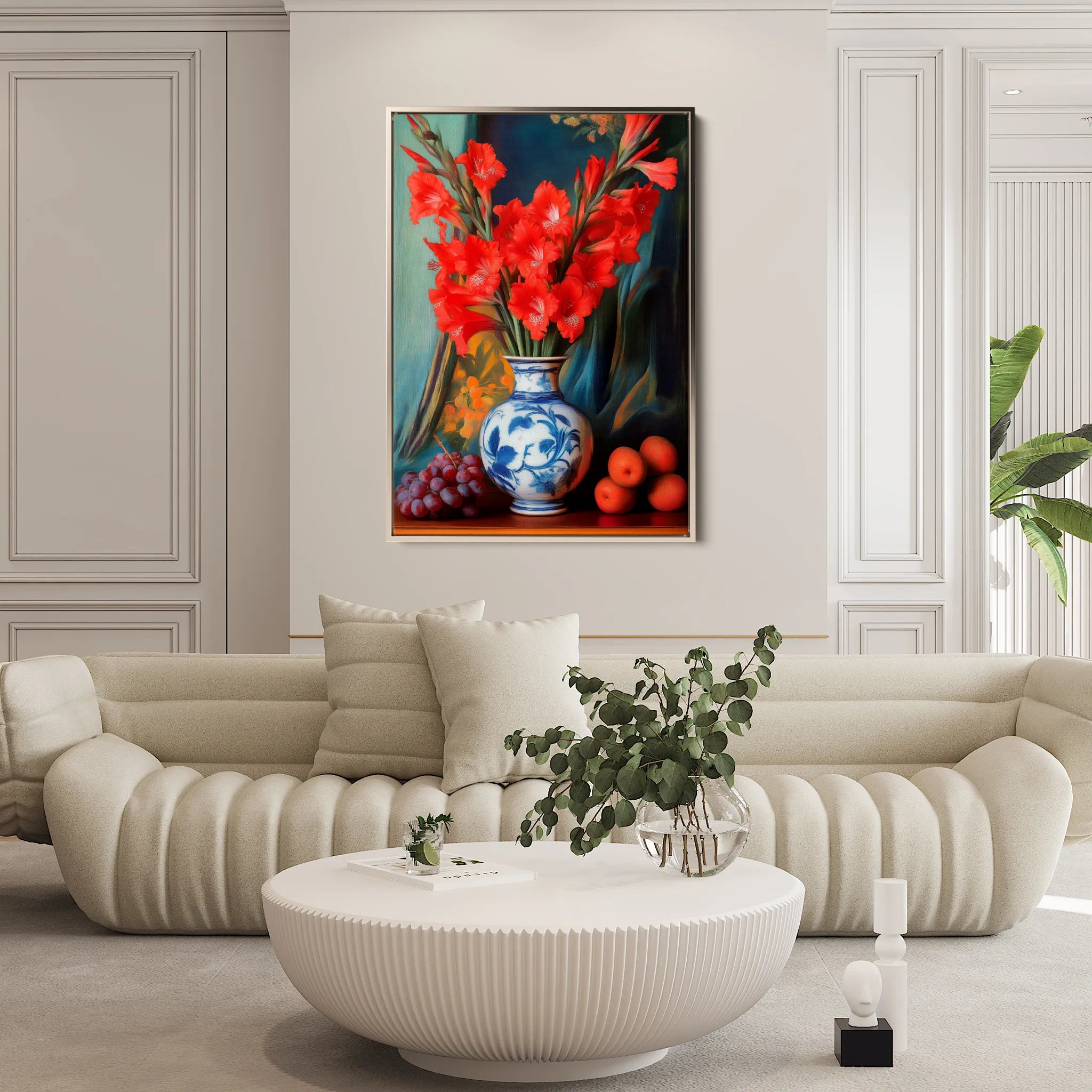 Floral 1221 Canvas Art 60 x 40 cm / Black