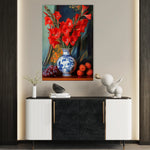 Floral 1221 Canvas Art 60 x 40 cm / Black