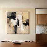 Abstract 1222 Canvas Art 60 x 60 cm / Black