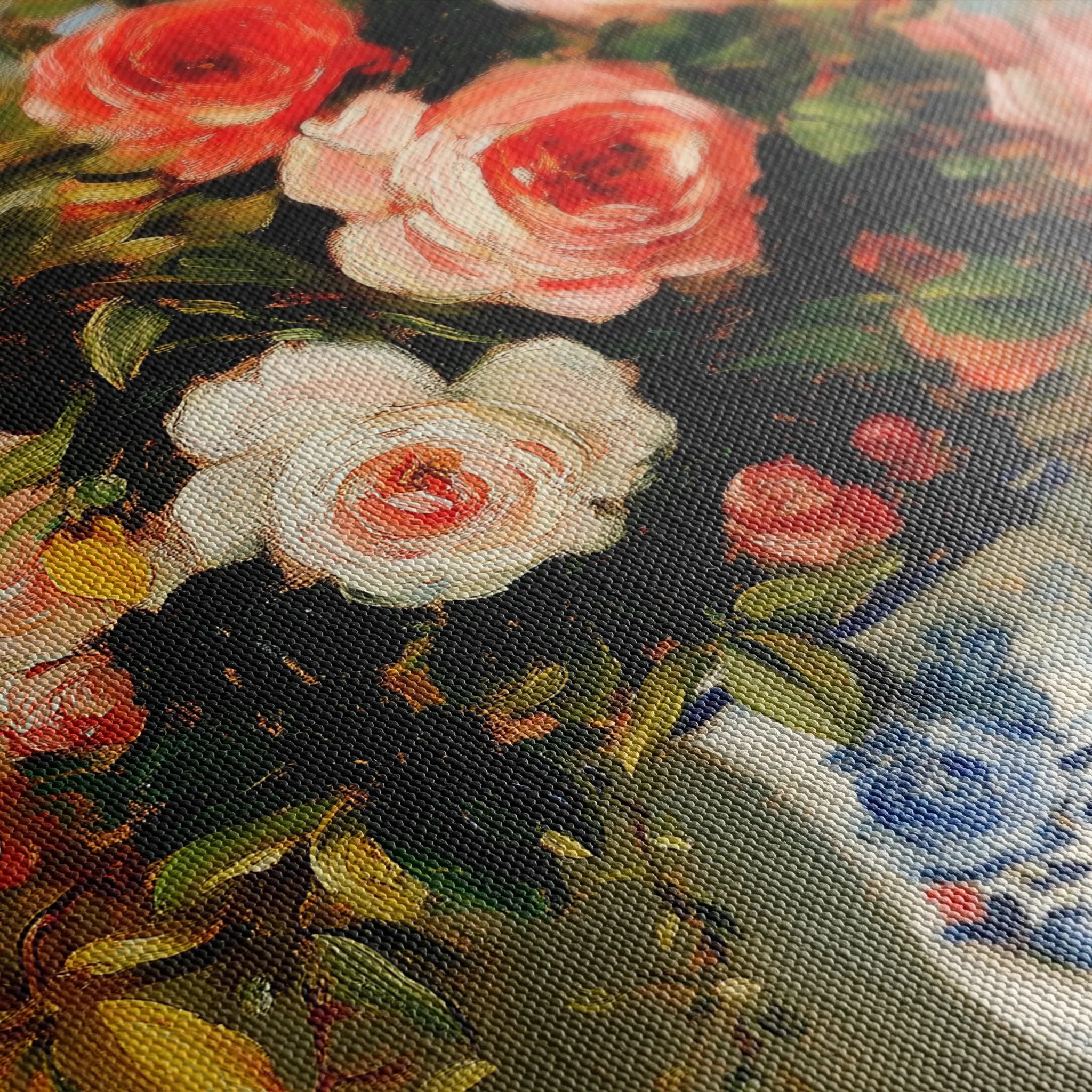 Floral 1222 Canvas Art 60 x 40 cm / Black