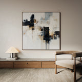 Abstract 1223 Canvas Art 60 x 60 cm / Black