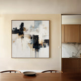 Abstract 1223 Canvas Art 60 x 60 cm / Black
