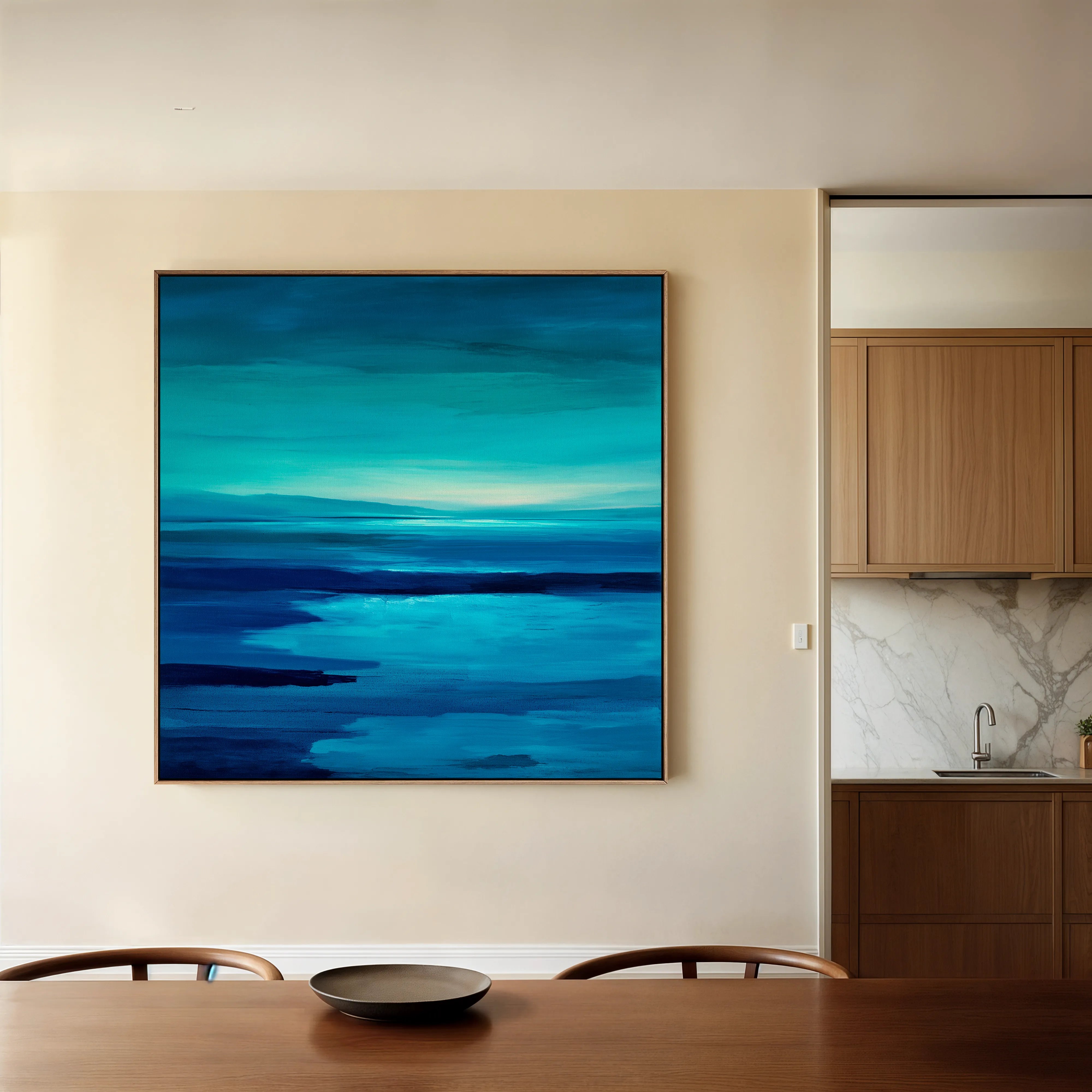 Abstract 1224 Canvas Art 60 x 60 cm / Black