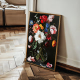 Floral 1224 Canvas Art 60 x 40 cm / Black