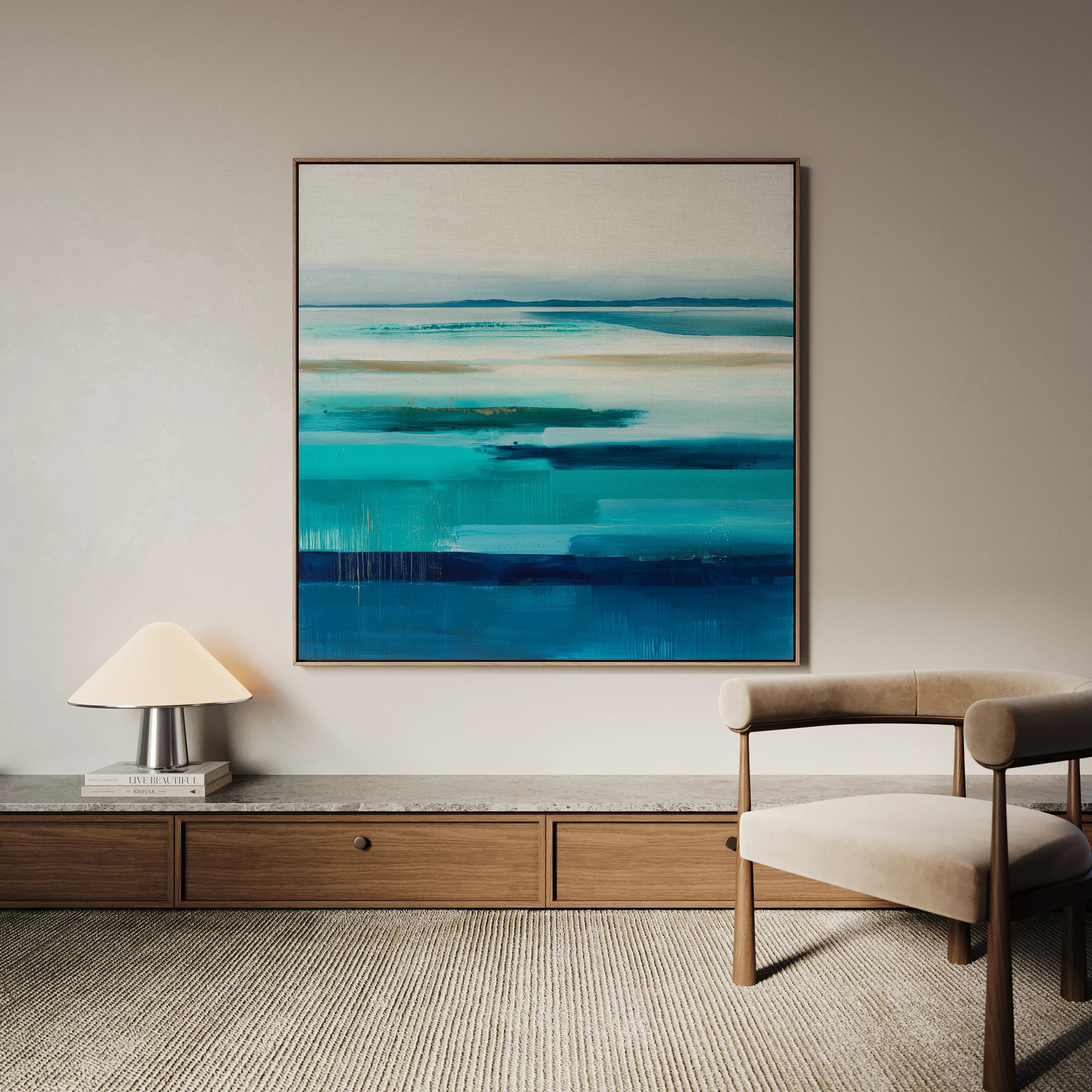 Abstract 1225 Canvas Art 60 x 60 cm / Black