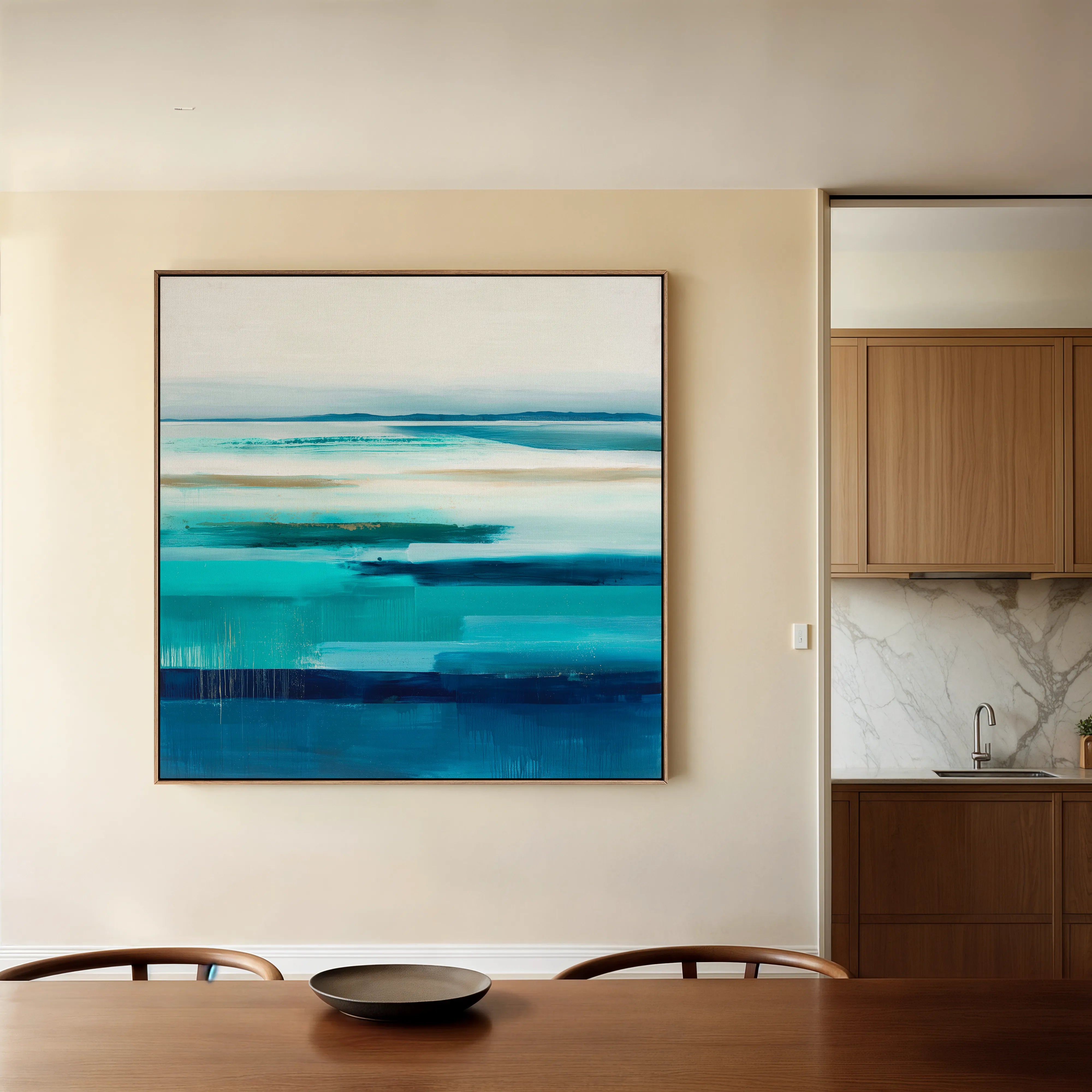 Abstract 1225 Canvas Art 60 x 60 cm / Black