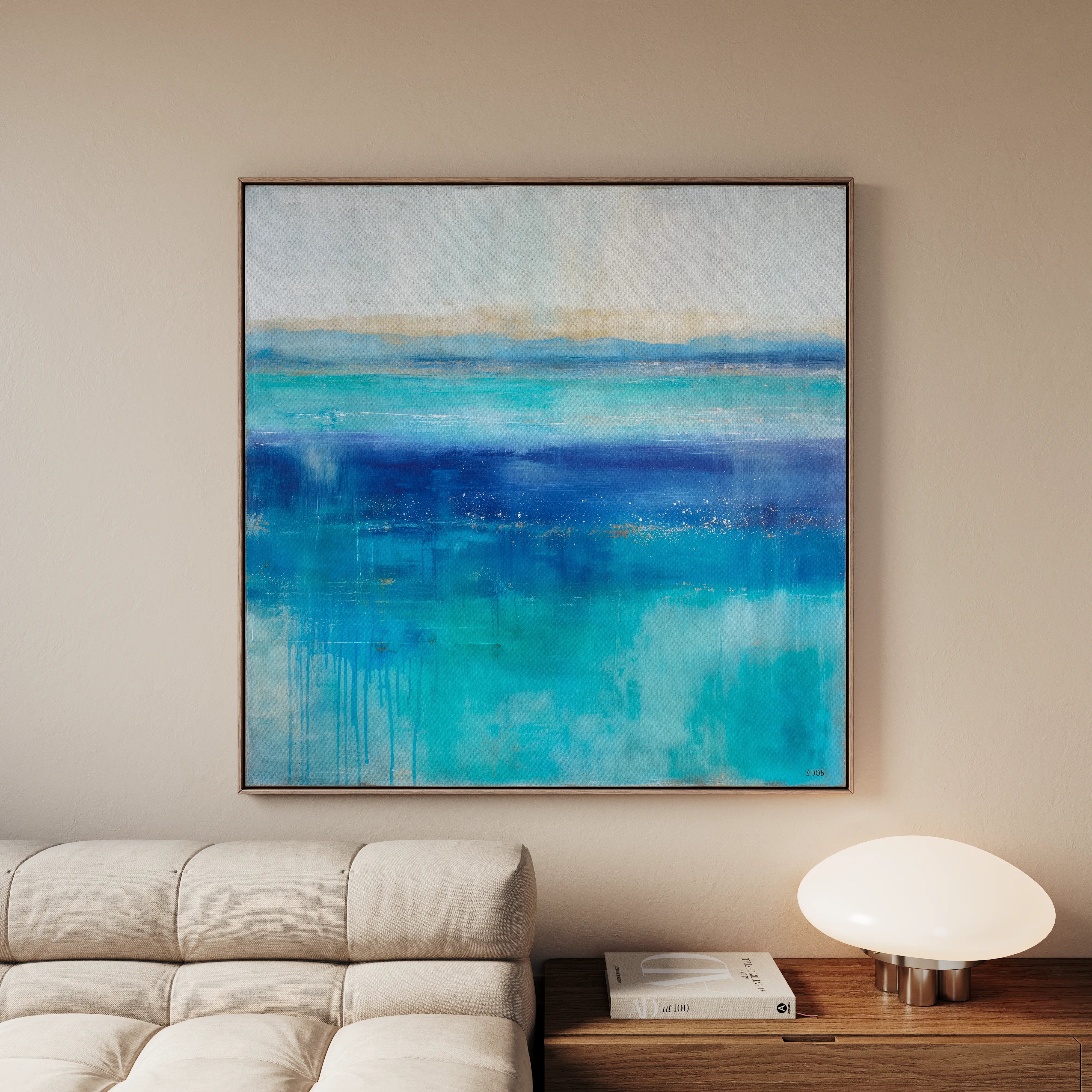 Abstract 1226 Canvas Art 60 x 60 cm / Black