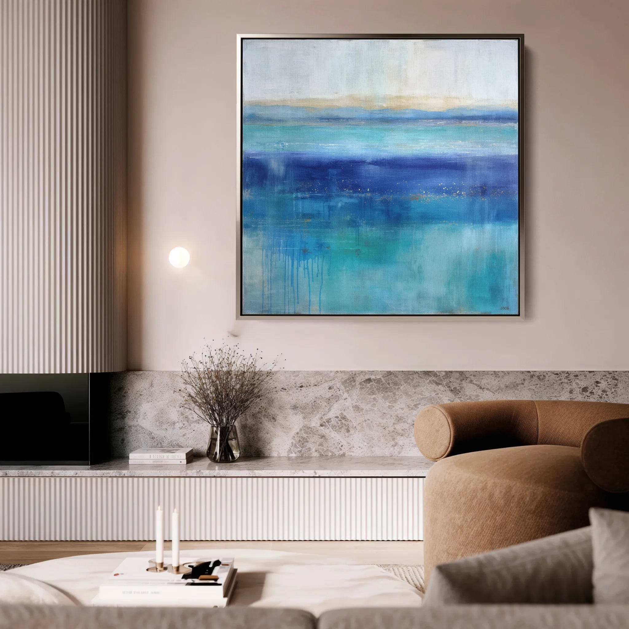Abstract 1226 Canvas Art 60 x 60 cm / Black