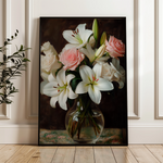 Floral 1226 Canvas Art 60 x 40 cm / Black