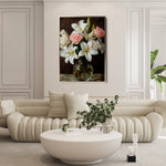 Floral 1226 Canvas Art 60 x 40 cm / Black