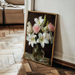Floral 1226 Canvas Art 60 x 40 cm / Black