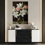 Floral 1226 Canvas Art 60 x 40 cm / Black
