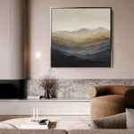 Abstract 1228 Canvas Art 60 x 60 cm / Black