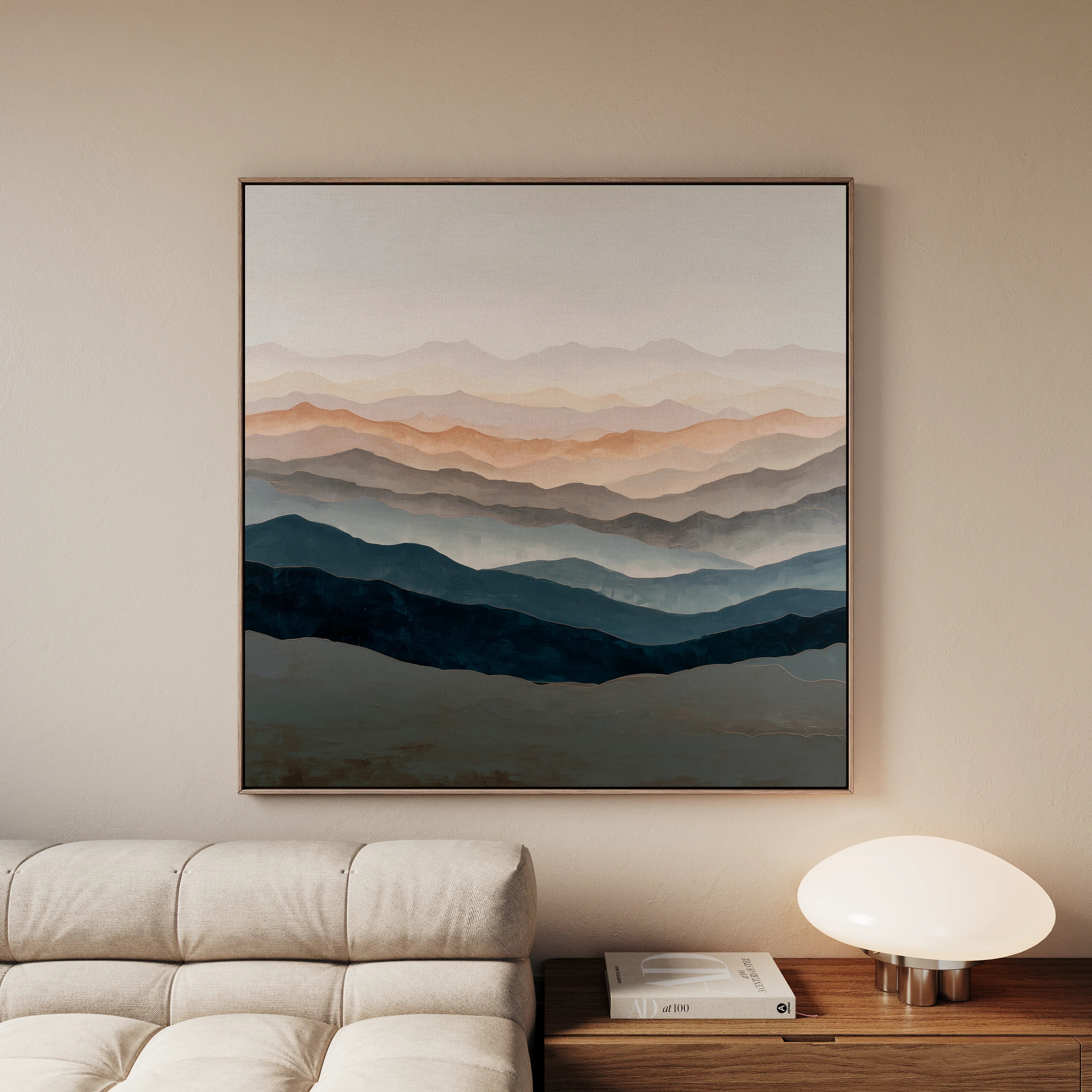 Abstract 1229 Canvas Art 60 x 60 cm / Black